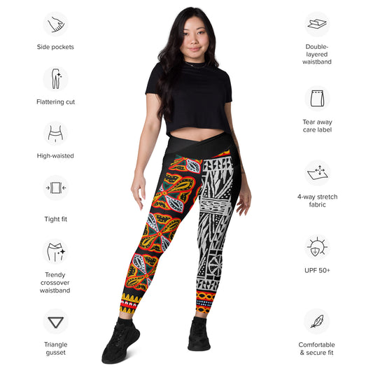 Elise crossover leggings with pockets