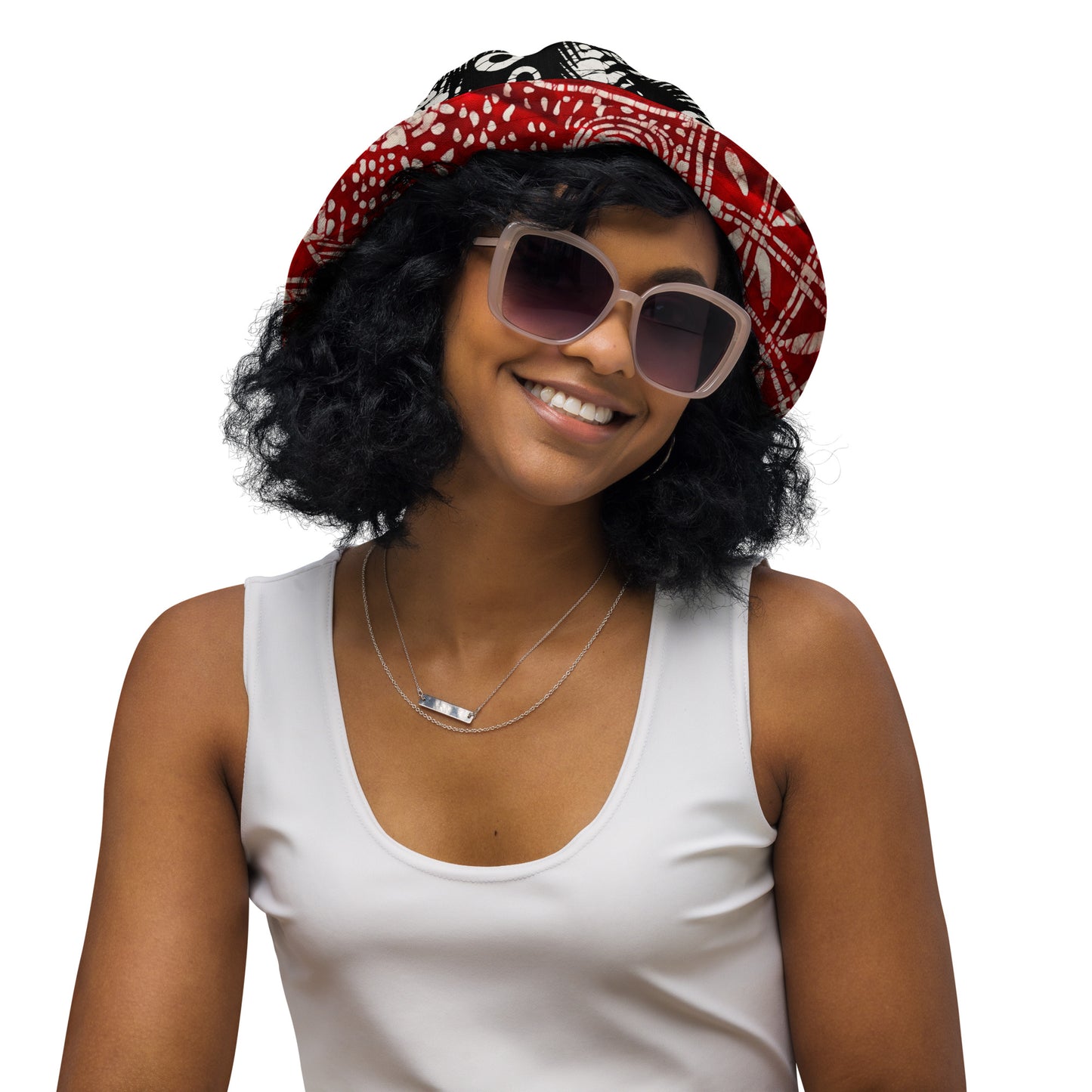 Adire Reversible bucket hat