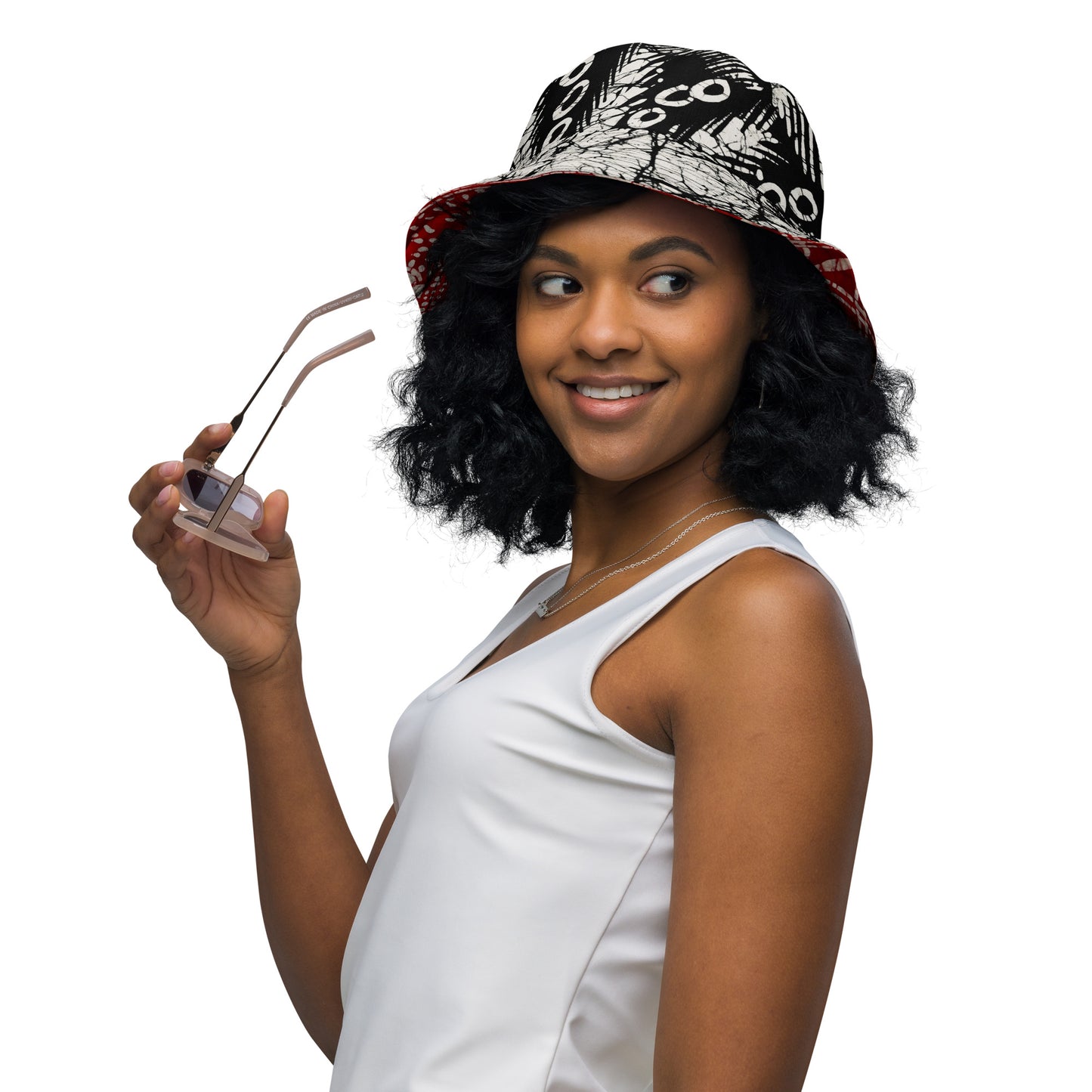 Adire Reversible bucket hat