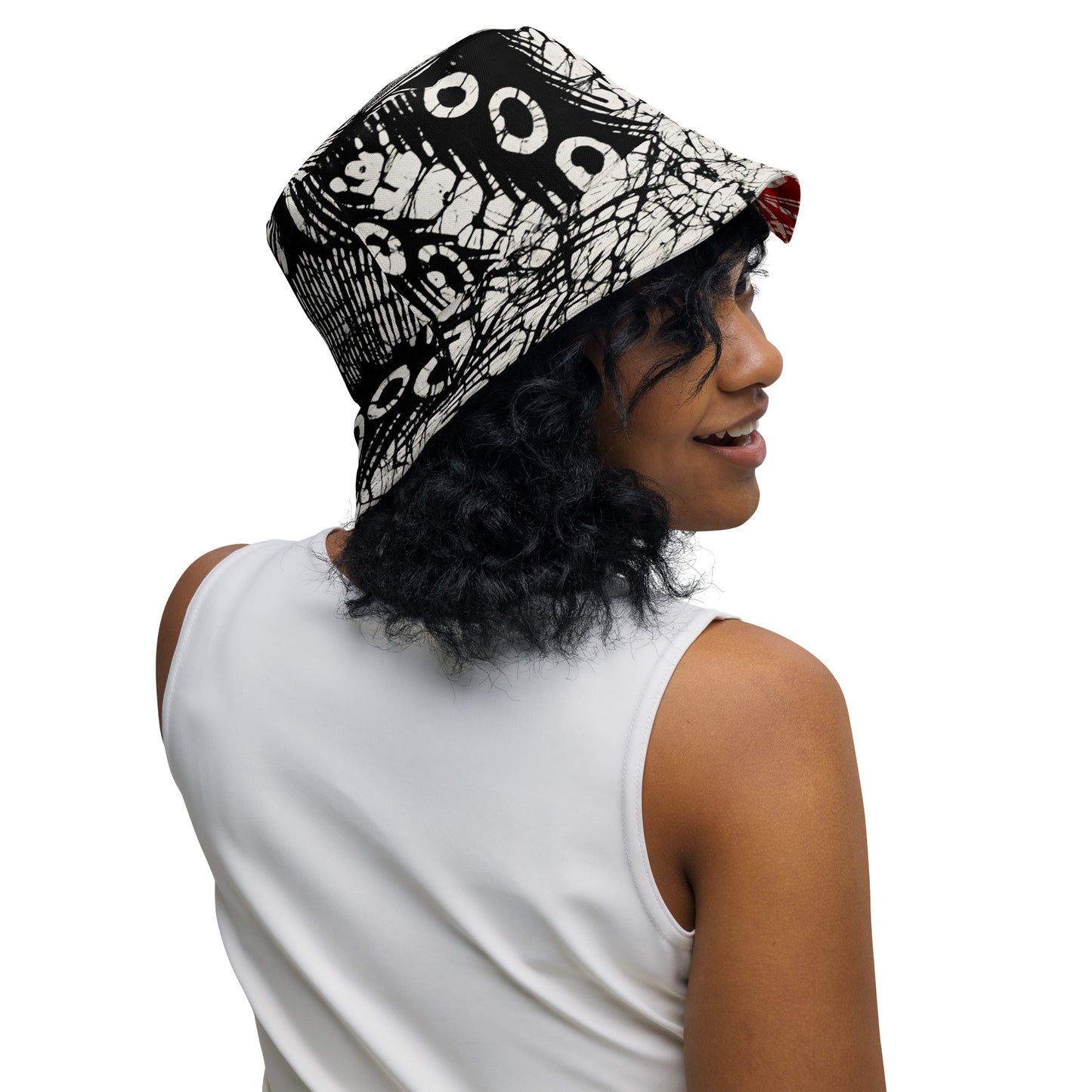 Adire Reversible bucket hat