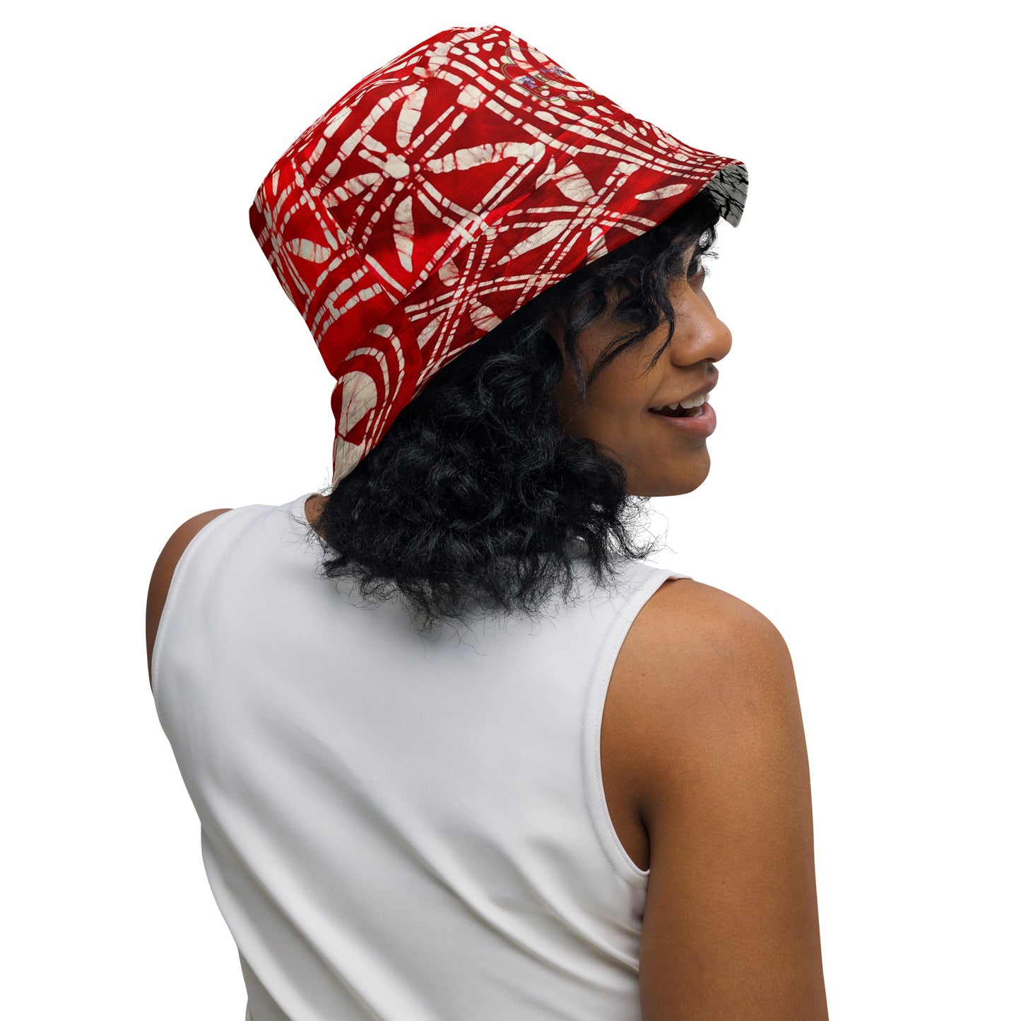 Adire Reversible bucket hat