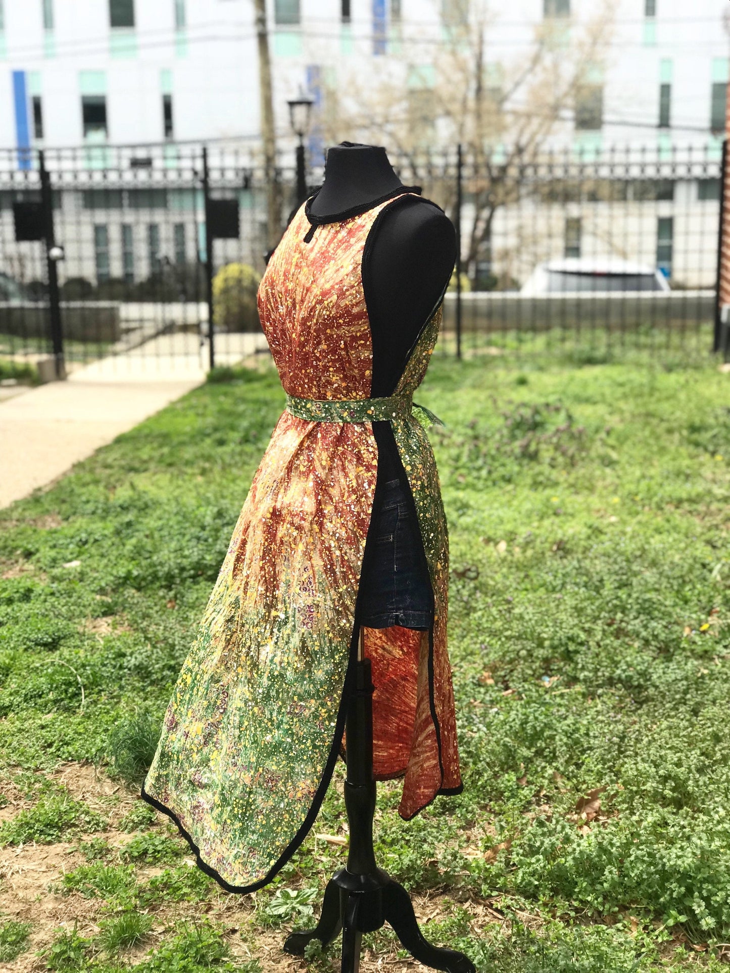 St. Aisha Double side split batik top, Batik top, 100% Wax Cotton, Split top, Side Split adire top