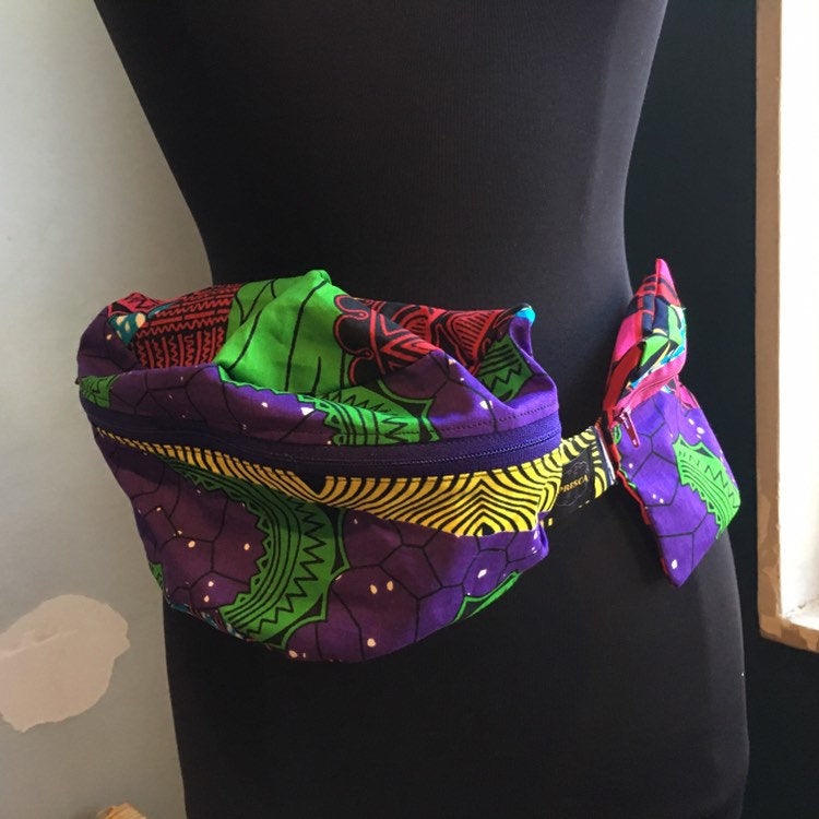 Lovely ’Oremeji’ Multi prints Ankara fanny pack, fanny pack, Ethnic fabrics, 100% cotton, Ankara fanny pack