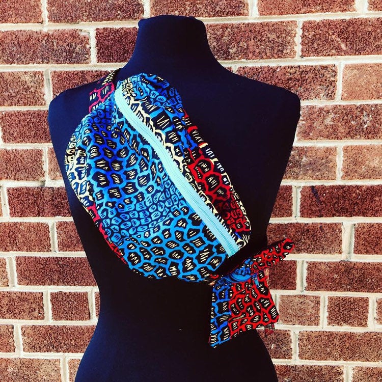 Lovely ’Oremeji’ Multi prints Ankara fanny pack, fanny pack, Ethnic fabrics, 100% cotton, Ankara fanny pack