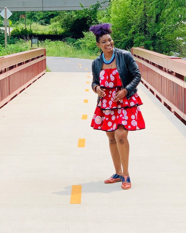 Zira triple layered/peplum Stone Ankara dress, 100% Cotton