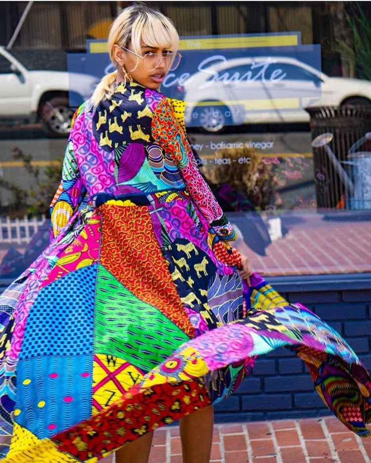 NEW! SpiceAngel ankara duster, 100% cotton, patches, duster