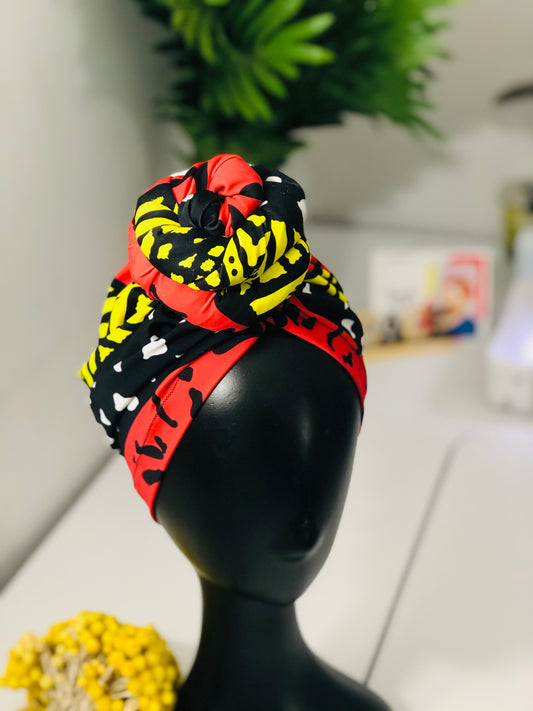 Nubian Turban Pre-Wrapped