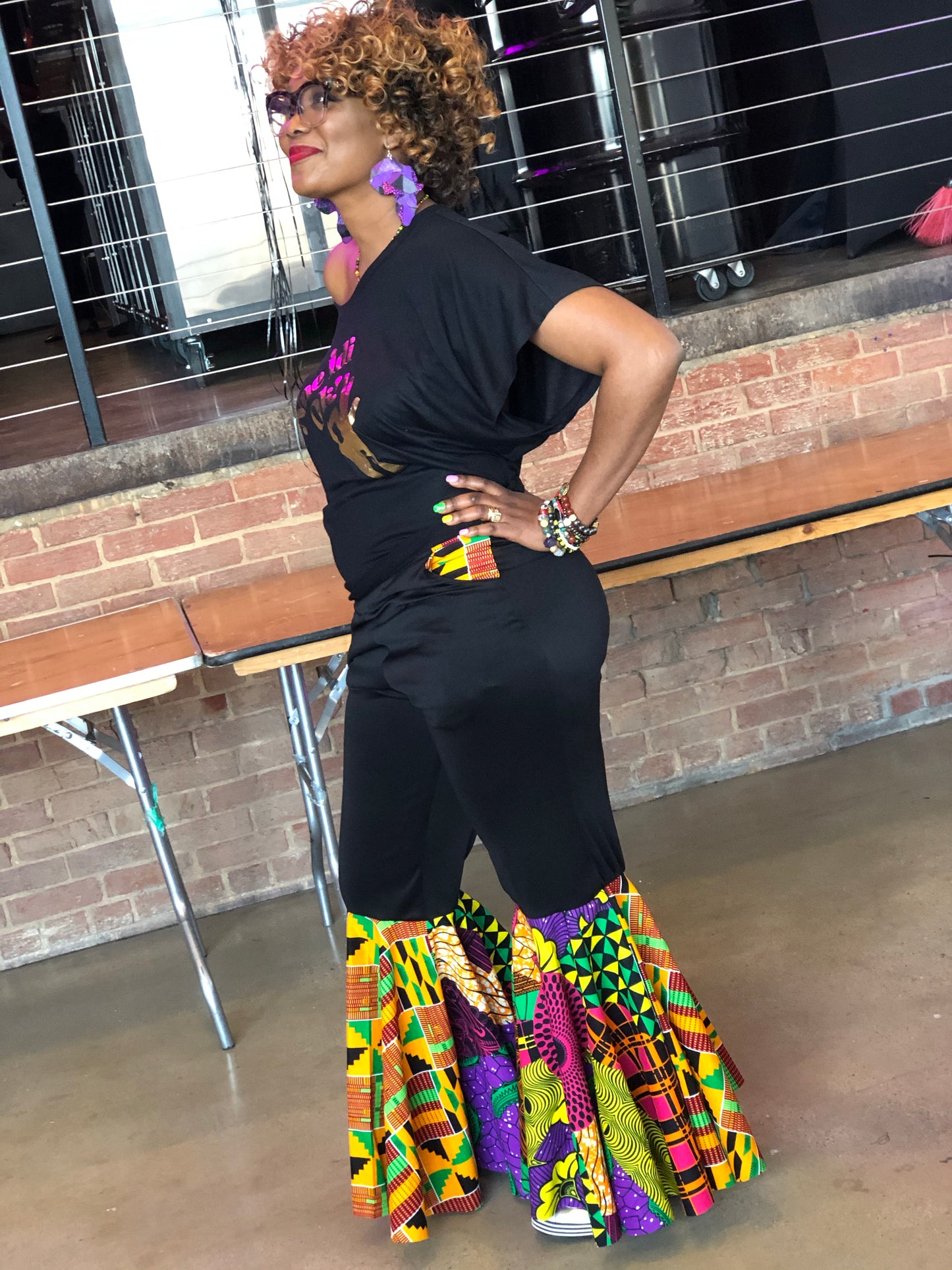 Talakuta pants, African print, Kente fabric