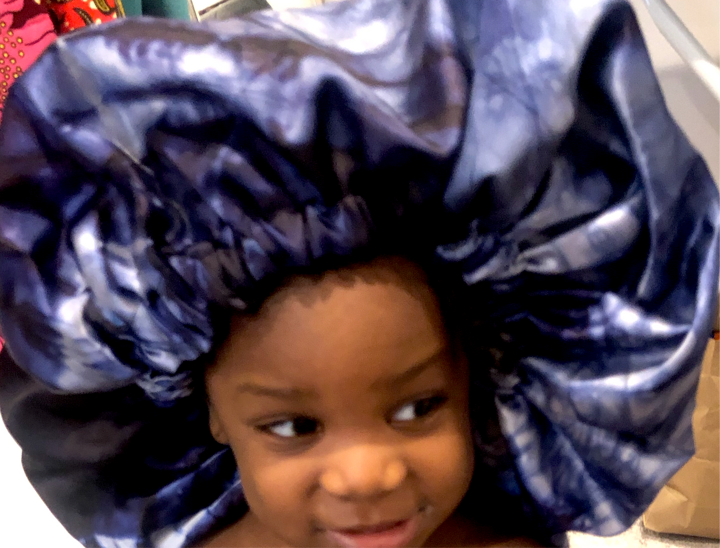 Adaobi Batik Satin Bonnet