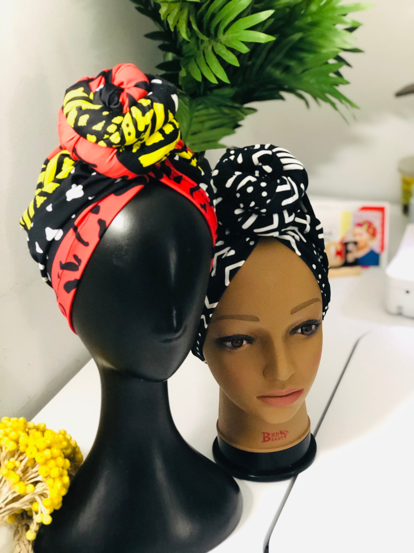 Nubian Turban Pre-Wrapped