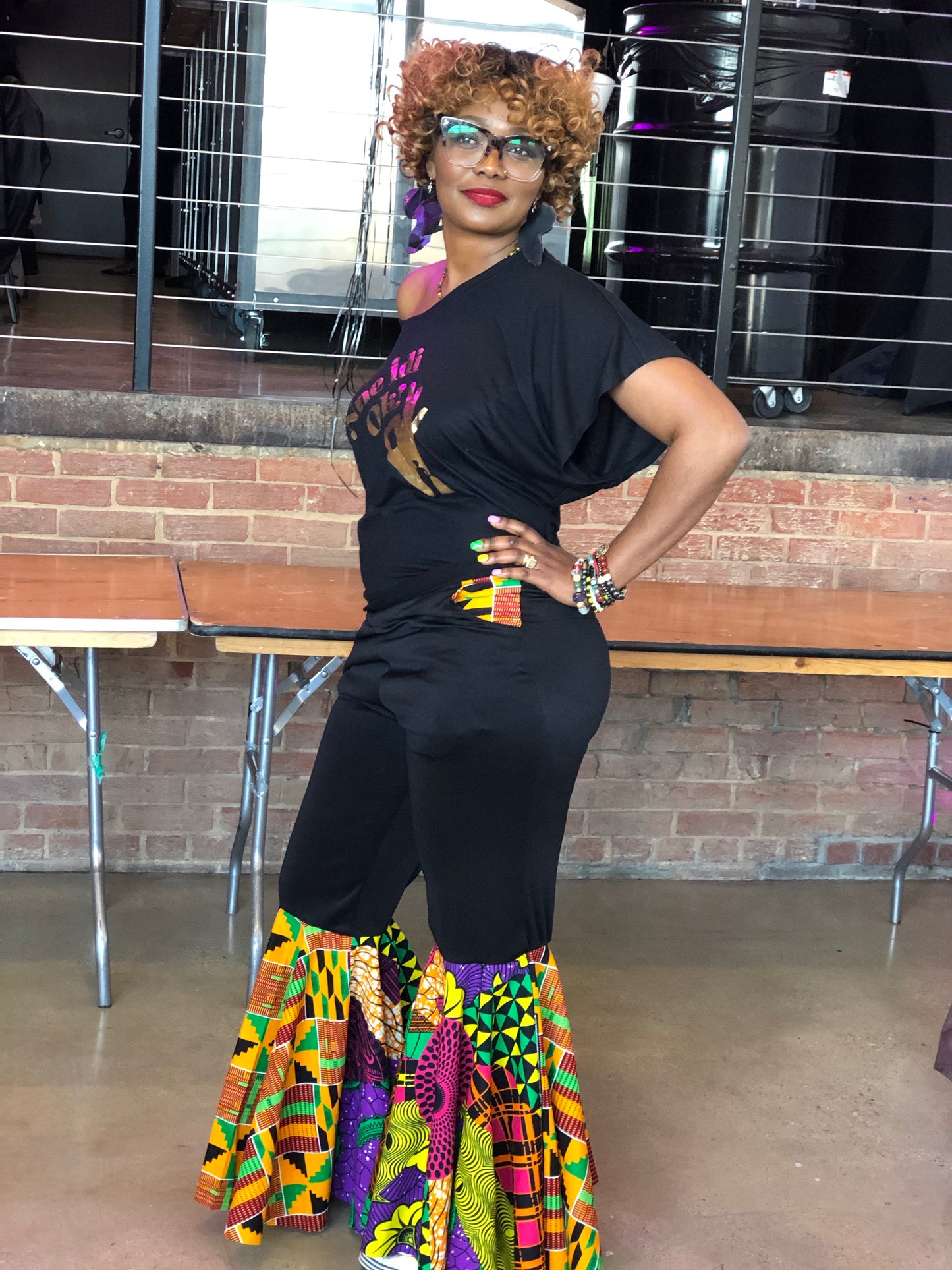 Talakuta pants, African print, Kente fabric