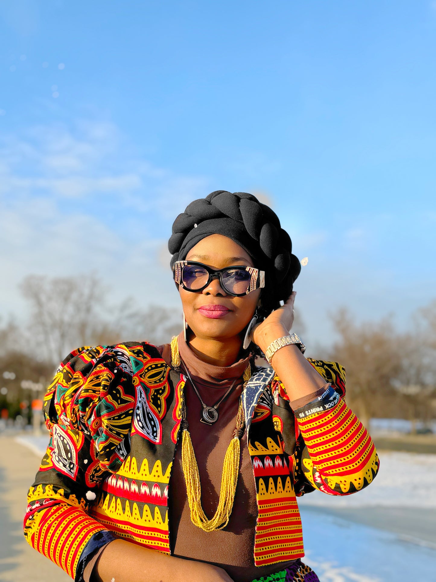 Twisted Braid Prewrapped Turban Crown