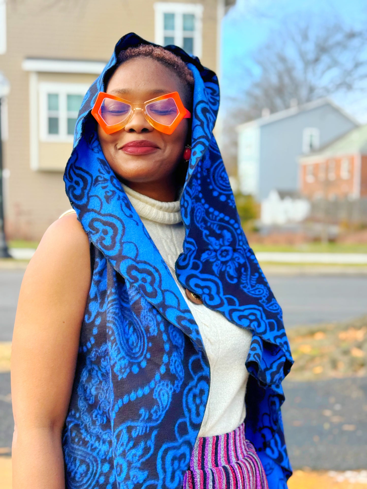 Jess F Golden Cape Scarf