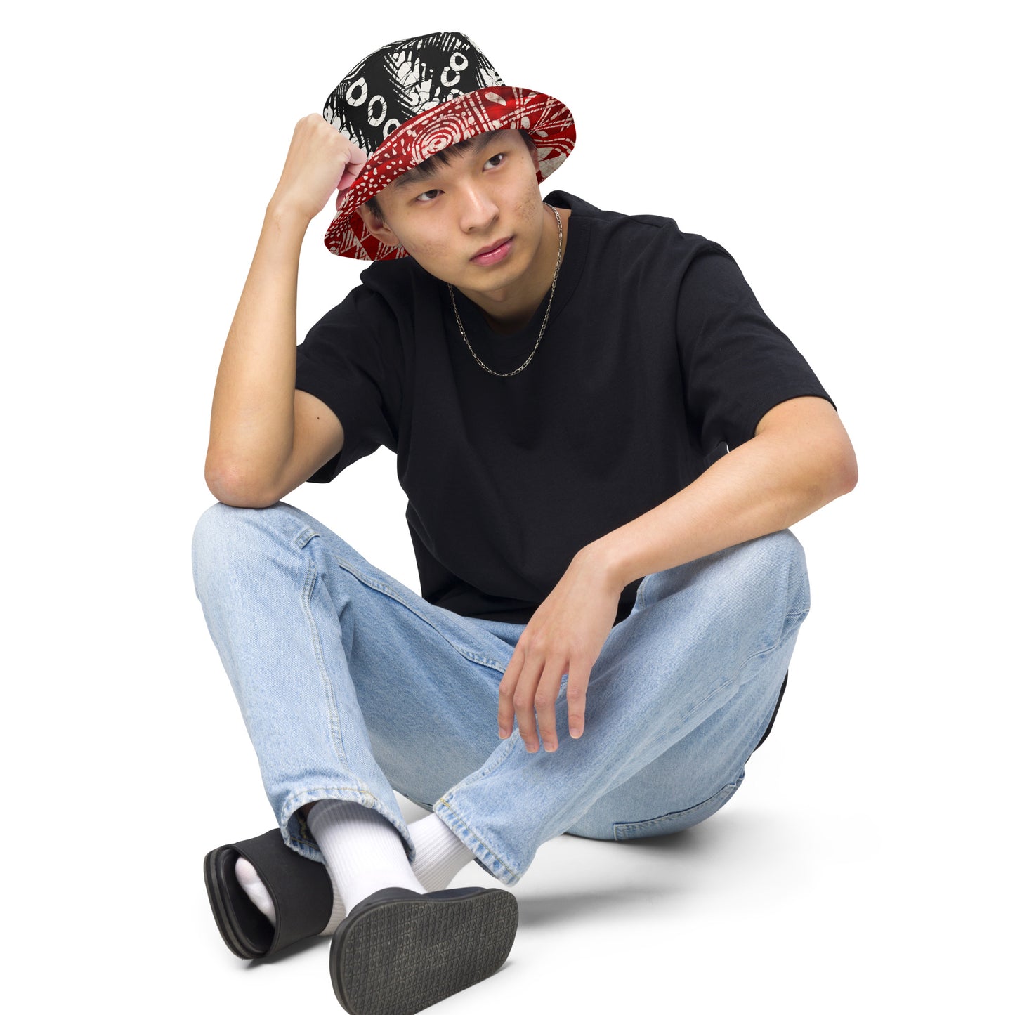 Adire Reversible bucket hat