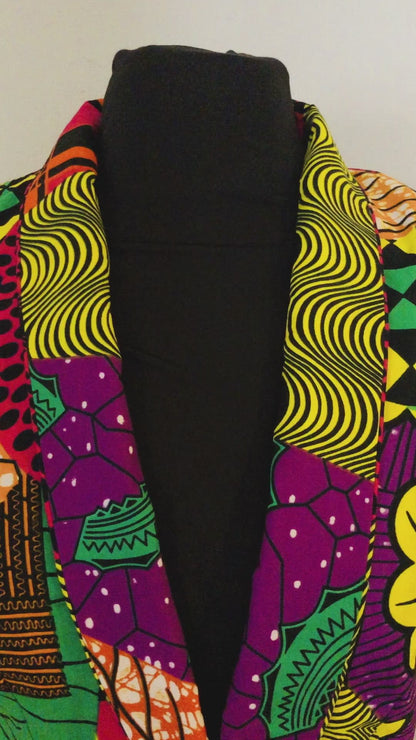 Tannia Blazer, Ankara print, African fabric, 100% Cotton