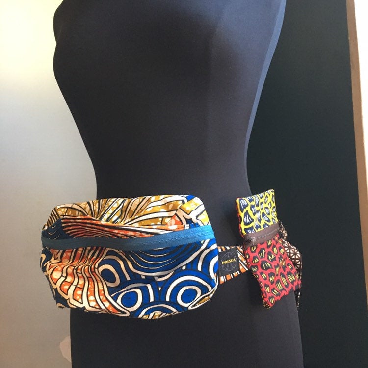 Lovely ’Oremeji’Multi prints Ankara fanny pack, fanny pack, Ethnic fabrics, 100% cotton, Ankara fanny pack