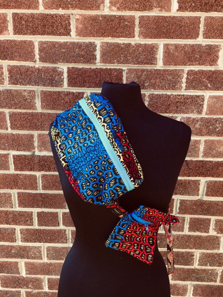 Lovely ’Oremeji’ Multi prints Ankara fanny pack, fanny pack, Ethnic fabrics, 100% cotton, Ankara fanny pack