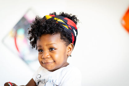 Zizi Elegance baby headband, Kente fabric, African print
