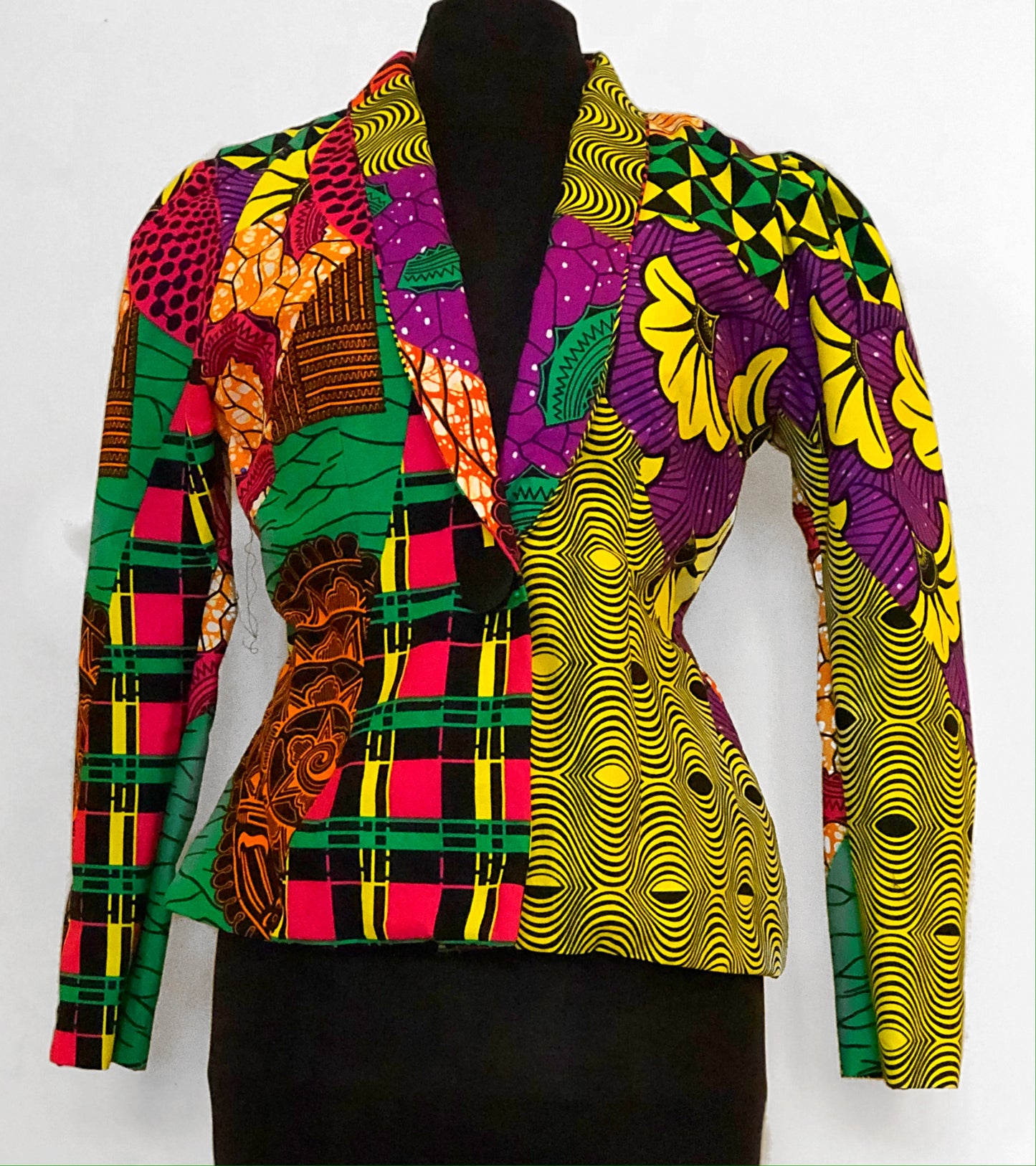 Tannia Blazer, Ankara print, African fabric, 100% Cotton