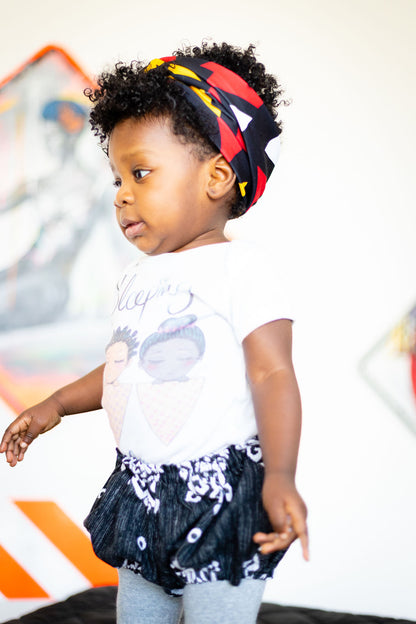 Zizi Elegance baby headband, Kente fabric, African print